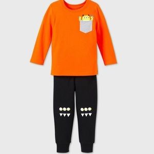 Toddlers Boy Long Sleeve Monster Pajama Set